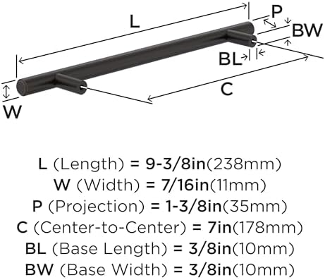 Amerock 7" Bar Pulls Oil-Rubbed Bronze Drawer Pull