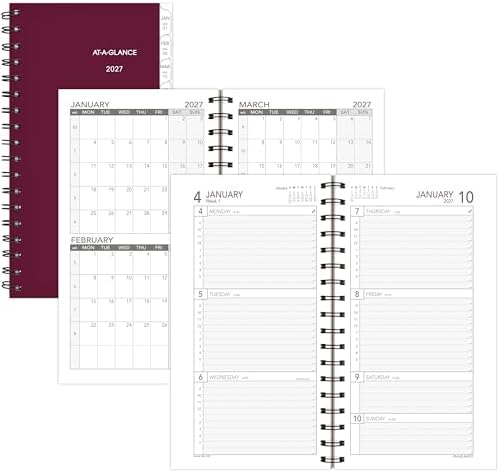 AT-A-GLANCE 2027 Planner Refill, Weekly, 3.25" x 6.5", Portable Size 2, Tabbed (064-287-27)