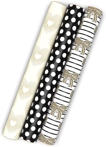 Hallmark Wedding Wrapping Paper Mini Rolls, 3-Pack, 60 Sq. Ft.