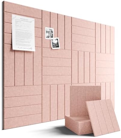Fluxynara Felt Bulletin Board & Cork Board Alternative, Pink