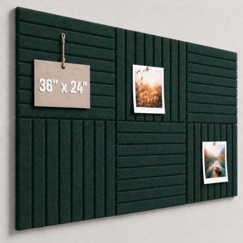 Stripe Felt Bulletin Board Tiles, Cork Board Alternative 24 x 36 in
