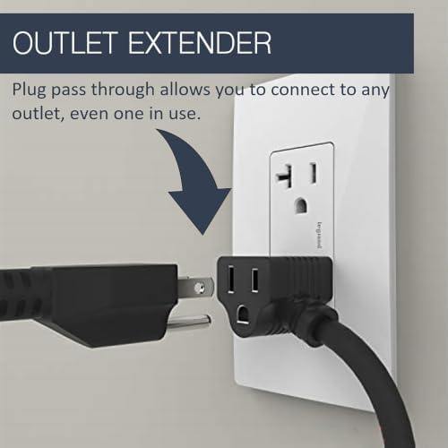 Legrand radiant Furniture Power Strip 2 Outlet USB A/C Black 10 Ft Cord