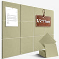 48" x 36" Large Felt Bulletin Board 1/2" Thick, Sage Green