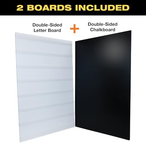 24 x 36 Inch Rolling Swinging Changeable Message Sidewalk Sign, Black, Plastic Storefront Display Sign, Outdoor Business Advertising Board