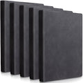 SATINIOR 5 Pack A4 Notebooks Leather Softcover Journal, Black