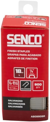 SENCO Galvanized 1/4" Crown Finish Staples, 1/2"-1 1/2" (A809909R) 1000/box