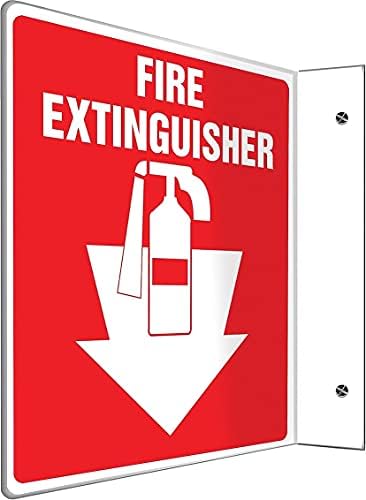 AccuformNMC Fire Extinguisher 90D Projection Sign