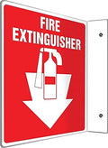 AccuformNMC Fire Extinguisher 90D Projection Sign