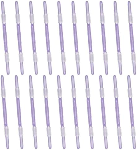 PATIKIL 20 Pcs Loose-Leaf Paper Binding Clamps, Purple Plastic Paper Organizers Notebook Fasteners Reusable Prong Binder Clip for Home Office File Report Chart Documents