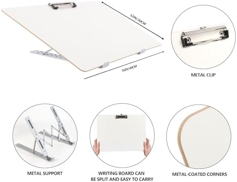 Slant Board for Writing 16x12in Adjustable Slanted Dry Erase Writing Board