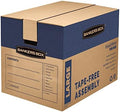 Bankers Box Large Prime Moving Box 6 Pack, Reinforced Handles, Tape-Free Assembly, Attached Lid, 18-in x 18-in x 24-in (0062904)