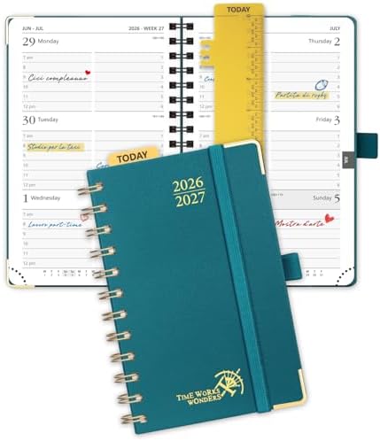 POPRUN Pocket Calendar 2026-2027,6.5" x 3.5" Pocket Planner