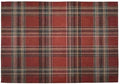 ALAZA Red Plaid Tartan Set of 4 Placemats Rectangle Table Mat for Dining Table Restaurant Kitchen Home Decor, 12" x 18"