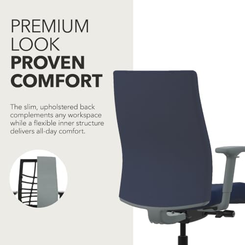 HON Ignition 2.0 Ergonomic Office Chair, Lumbar Support, Desk Chair, Indigo