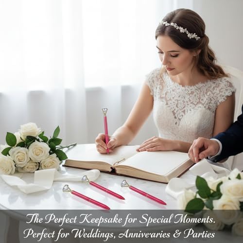 Personalized Crystal Pens 20 Packs for Wedding Party and Favor Bags