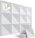48" x 36" Large Cork Board Alternative&Felt Bulletin Board, Light Gray