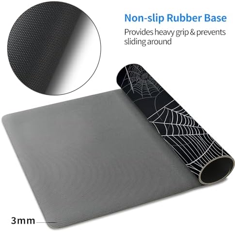 Halloween Spider Webs Desk Mat Large Gaming Mouse Pad Cozy