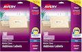 Avery Printable Address Labels with Sure Feed, 1" x 2-5/8", Matte Clear, 300 Blank Mailing Labels (18660) (Pack of 2)