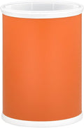 Kraftware Rainbow Oval Wastebasket with Plastic Liner, Adding Color and Fun to the Bathroom and All Other Rooms in the Home or Entertainment Space, 13 Quart Capacity, 2 piece Set, Orange