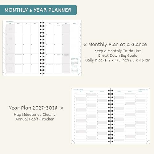BEZEND 2027 Planner Weekly and Monthly, Daily Calendar Book, Large 8.5"x11"