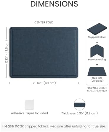 Fluxynara 23.6" x 17.1" Bulletin Board, Carbon Blue