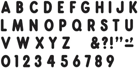 TREND Black 7-Inch Billboard Uppercase (EN/SP) Ready Letters, Bulletin Board Decor, 7-Inch, 105 Pieces