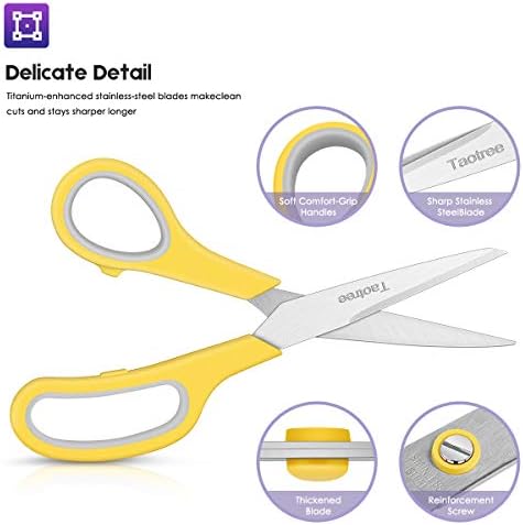 Scissors Bulk Set 40-Pack, Taotree 8" All Purpose Scissors for School