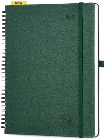 POPRUN 2027 Planner, Large 8.5" x 10.5" Weekly Calendar, Day Planner 2027