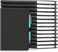 Laumoi 14 Pack Hardcover Lined Journal Notebooks Bulk,Black,A5