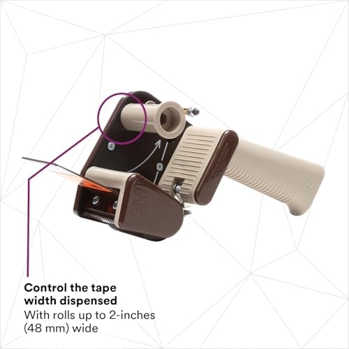 3M Scotch Low Noise Box Sealing Tape Dispenser H150, 2 in, Gray