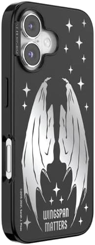 PopSockets iPhone 16 Phone Case with MagSafe- Wingspan | Magnetic, Wireless Charging, Camera & Drop Protection, Bookish, Acotar, Throne, Glass, Sarah