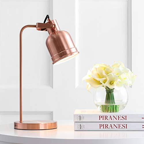 JONATHAN Y Edgar 18" Metal Industrial Task Table Desk Light, Copper