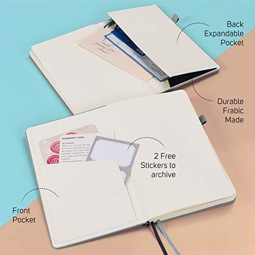 College Ruled Notebook, 7 Pack A5 Hardcover Lined Notebook for Work School