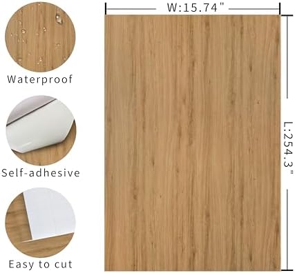Wood Textured Peel and Stick Wallpaper Light Brown Wood Contact Paper