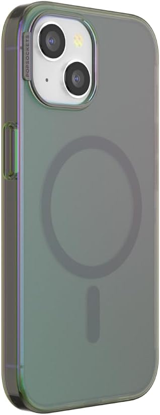 PopSockets iPhone 15 Phone Case with MagSafe, Wireless Charging Compatible, Green - Nightshade
