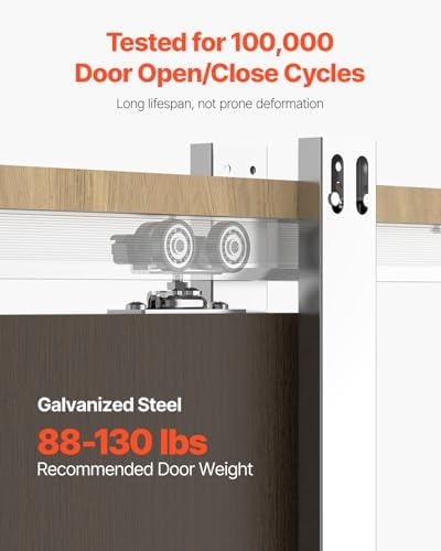VEVOR Pocket Door Frame Kit, for 24-32 in Wide 80 in High Door, Pocket Door Kit with Two-Way Soft Close Mechanism, Slide Smoothly Quietly, Easy to Install, Premium Galvanized Steel, for Living Room