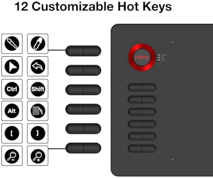 VEIKK A15 10x6 Drawing Tablet with 12 Hot Keys, 8192 Pressure Levels