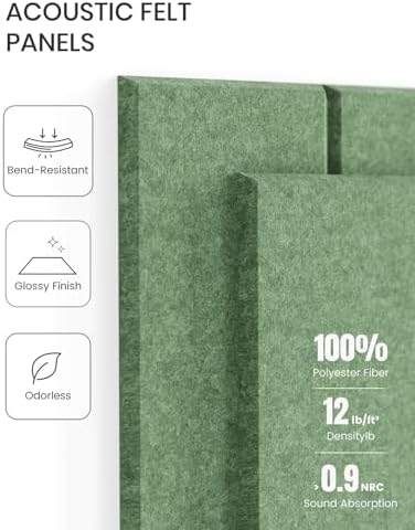 Fluxynara Felt Bulletin Board & Cork Board Alternative, Moss Green