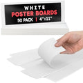 Hygloss White Poster Board 4 x 11-50 Count Bulk Pack, 10 Pt. Thickness