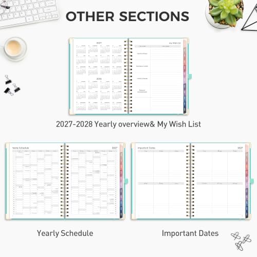 RETTACY 2027 Planner, Weekly and Monthly, Large Size (8.5" x 11")
