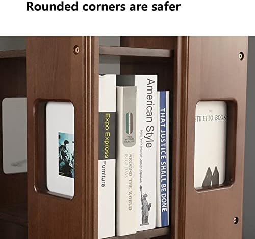 Storage Shelves 360° Rotating Bookshelf Floor-Standing Bookshelf Large-Capacity Living Room Display Rack Bookcase Study Storage Bookshelf Office Organization,A,C