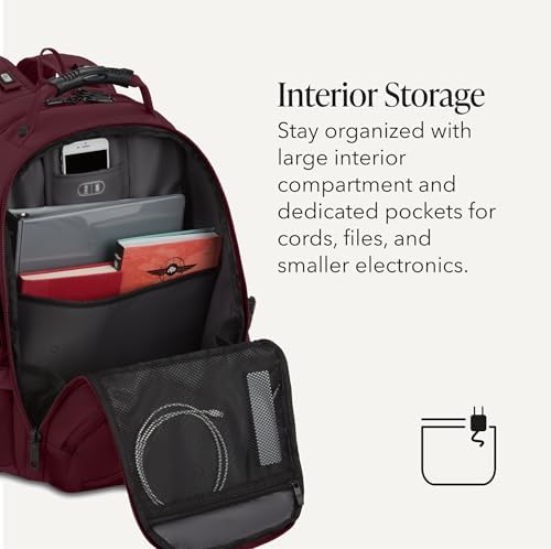 SWISSGEAR 1900 ScanSmart Laptop Backpack, Fits Most 17-Inch Laptops, TSA-Friendly Lay-Flat Design, RFID Protection, and Tablet Pocket, Black, 31L, 18.5-Inch