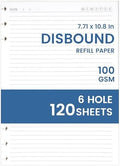 Yoment Discbound Lined Refills for 8.58 x 11 Hardcover Notebook, Spiral Journal Notebook for Office Work Meeting Planner, for School Students Class Notes, Large