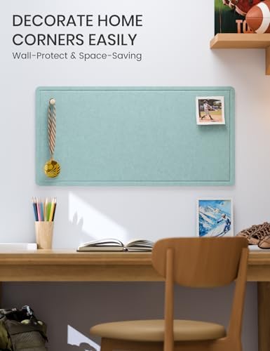 Fluxynara 35" x 17.1" Bulletin Board, Aqua Blue
