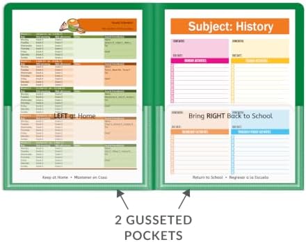 C-Line Classroom Connector School-to-Home Folders, Green, 25 per Box (32003)