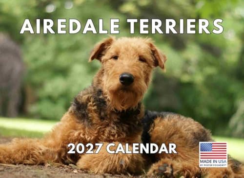 Airedale Terrier Dog 2027 Calendar Monthly Wall Calender