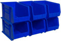 Akro-Mils 30260 AkroBins Plastic Storage Bins, 18"x11"x10", Blue, 6-Pack