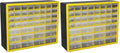 Akro-Mils 44-Drawer Plastic Drawer Storage Cabinet for Garage Organization, Bead Organizer, Building Bricks Storage, Teacher Toolbox, Makeup Organizer, 20-Inch W x 6-Inch D x 16-Inch H, 10144 Yellow