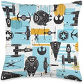 Star Wars Vehicles Millennium Falcon Color Block Throw Pillow