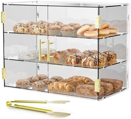 3 Tiers Countertop Bakery Display Case